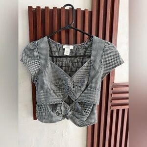 URBAN Romantics Monochrome Gingham Blouse